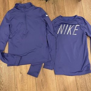 Girls 2 Pack Dark Purple Nike Shirts